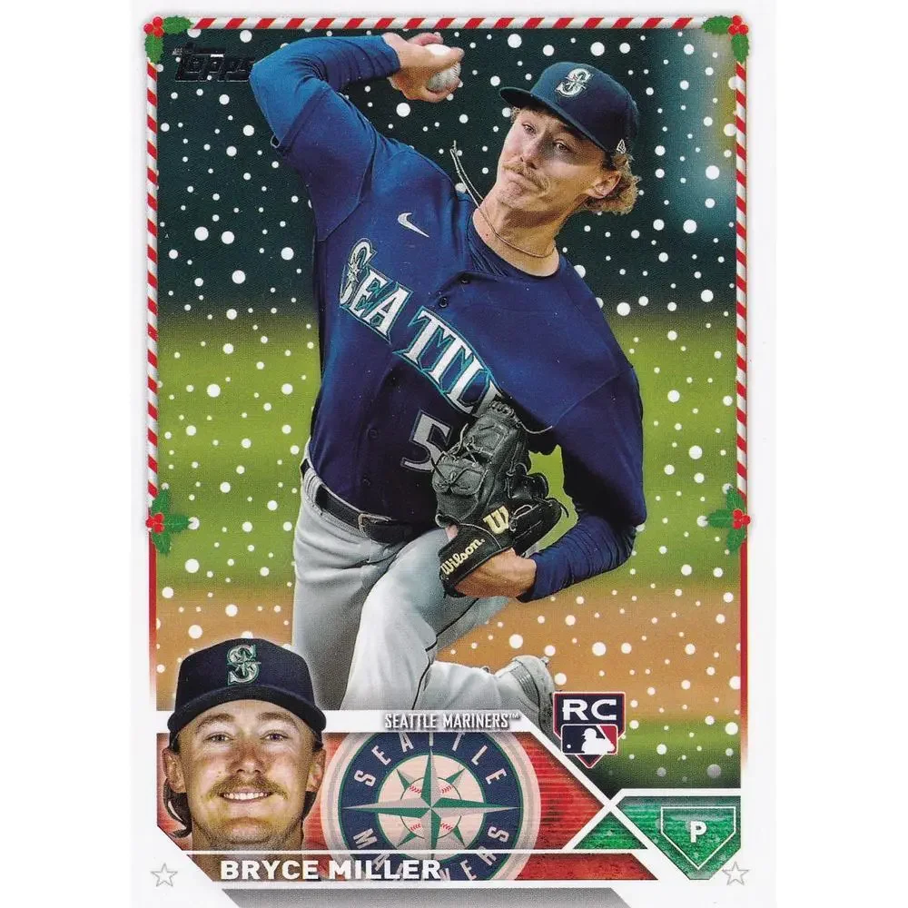 2023 Topps Holiday Bryce Miller RC H65 Seattle Mariners